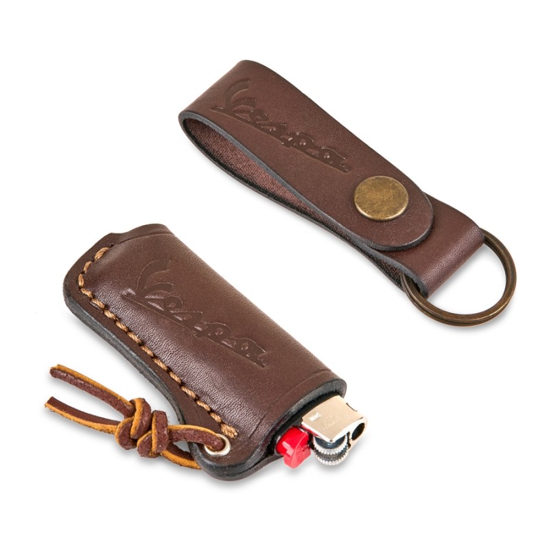 Ayı Kamp Vespa Çakmak & Anahtarlık Seti (Koyu Kahverengi)